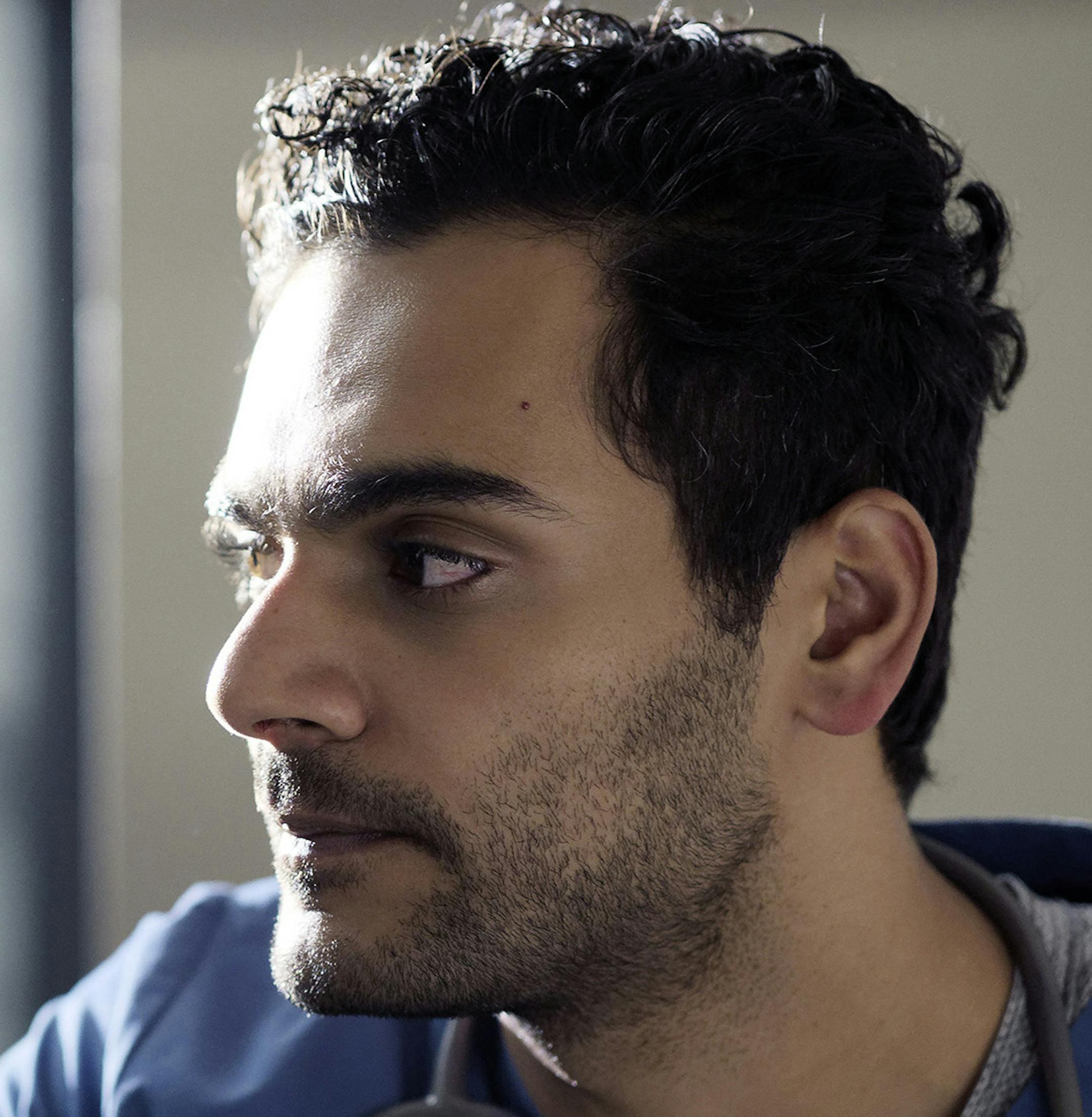 Hamza Haq as Dr. Bashir "Bash" Hamed in NBC's "Transplant."
