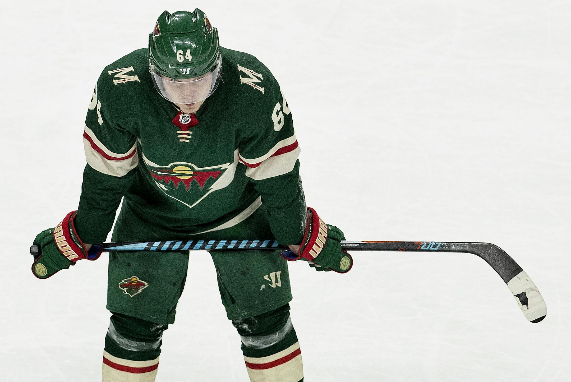 Mikael Granlund (64) skated to the bench after an empty net goal by Mark Scheifele late in the third period.