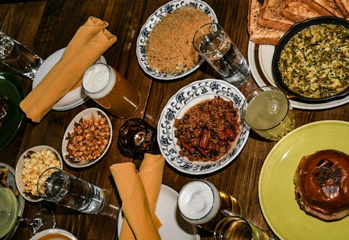 Food and drinks at Company Bar.