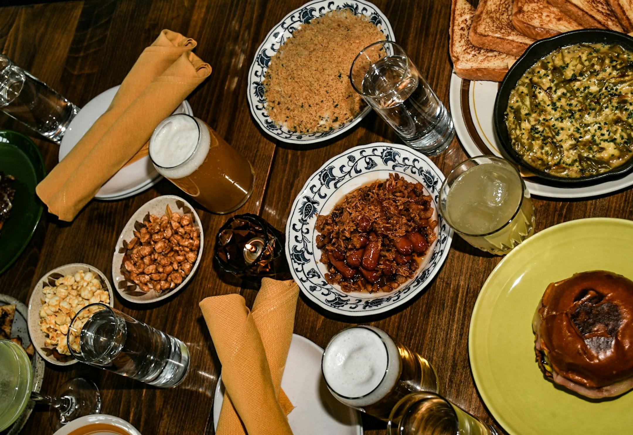 Food and drinks at Company Bar.