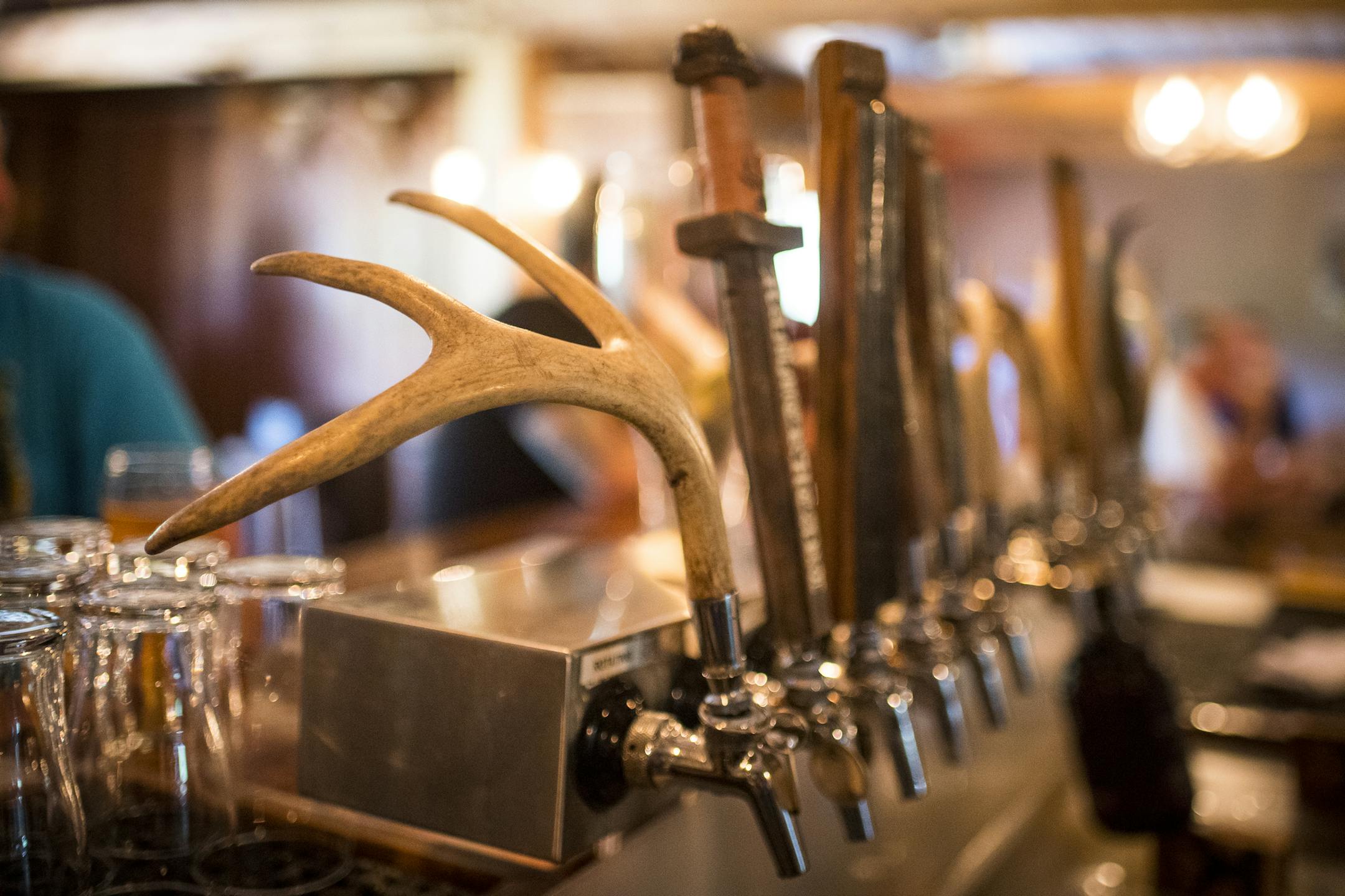 The taps in Hammerheart Brewing's taproom. ] (AARON LAVINSKY/STAR TRIBUNE) aaron.lavinsky@startribune.com Photos to accompany a feature on craft beer taprooms. Photographed Saturday, June 25, 2016 in White Bear Lake and Lino Lakes.