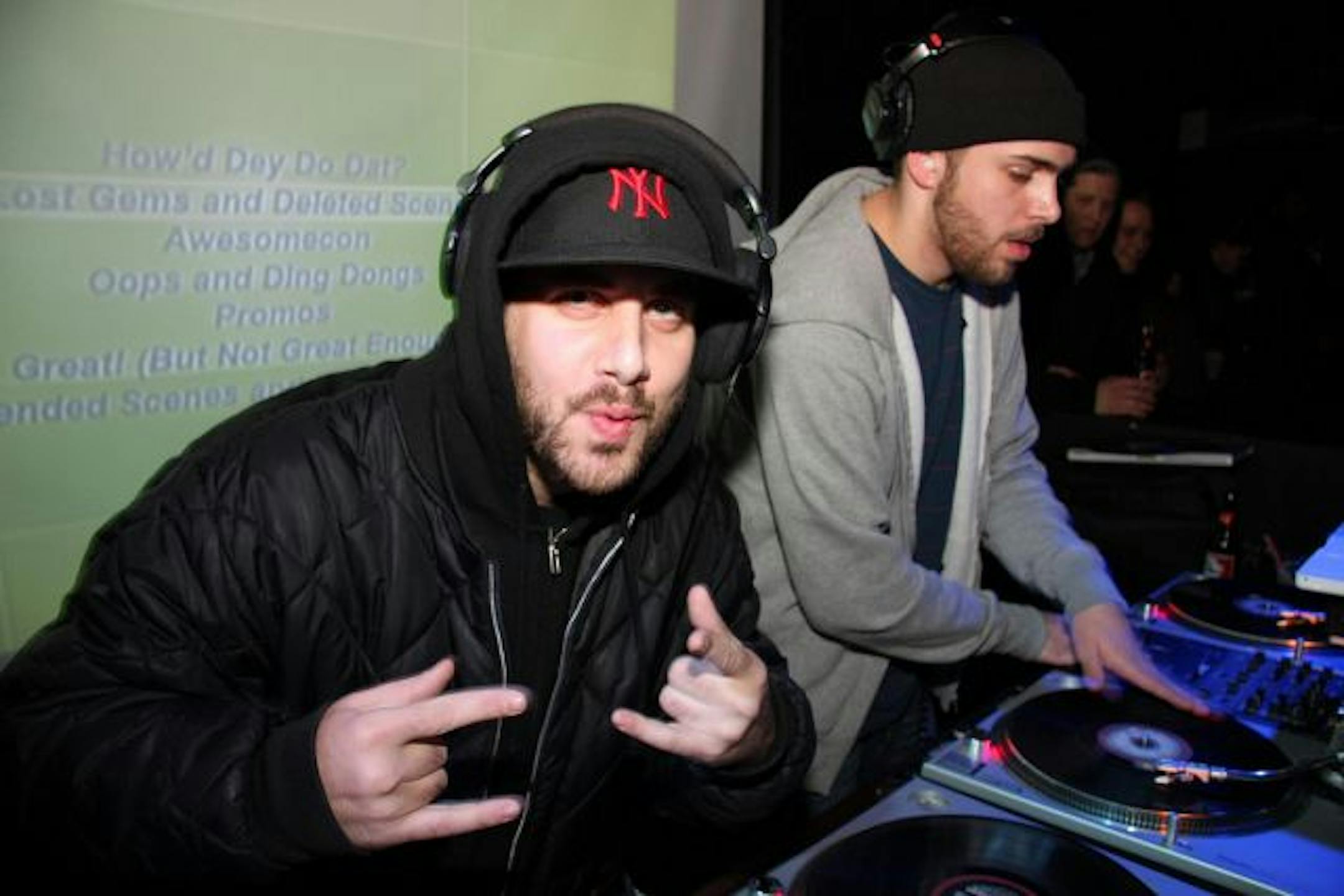 Jimmy 2 Times, left, and Plain Ole Bill are the DJs behind First Avenue�s �Get Cryphy� night. Photo credit: Wes Winship.
