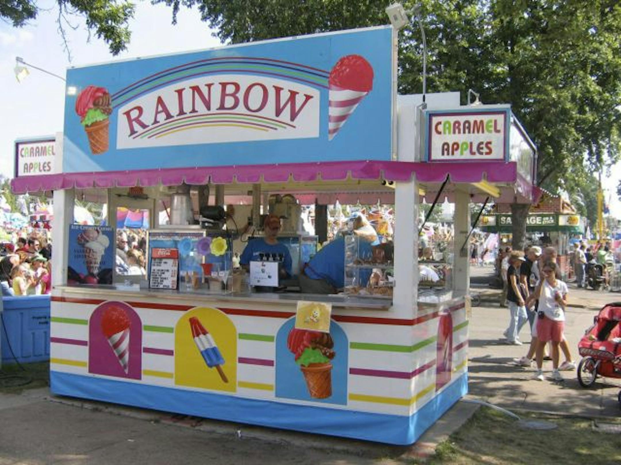 Rainbow Ice Cream stand at the Minnesota State Fair.