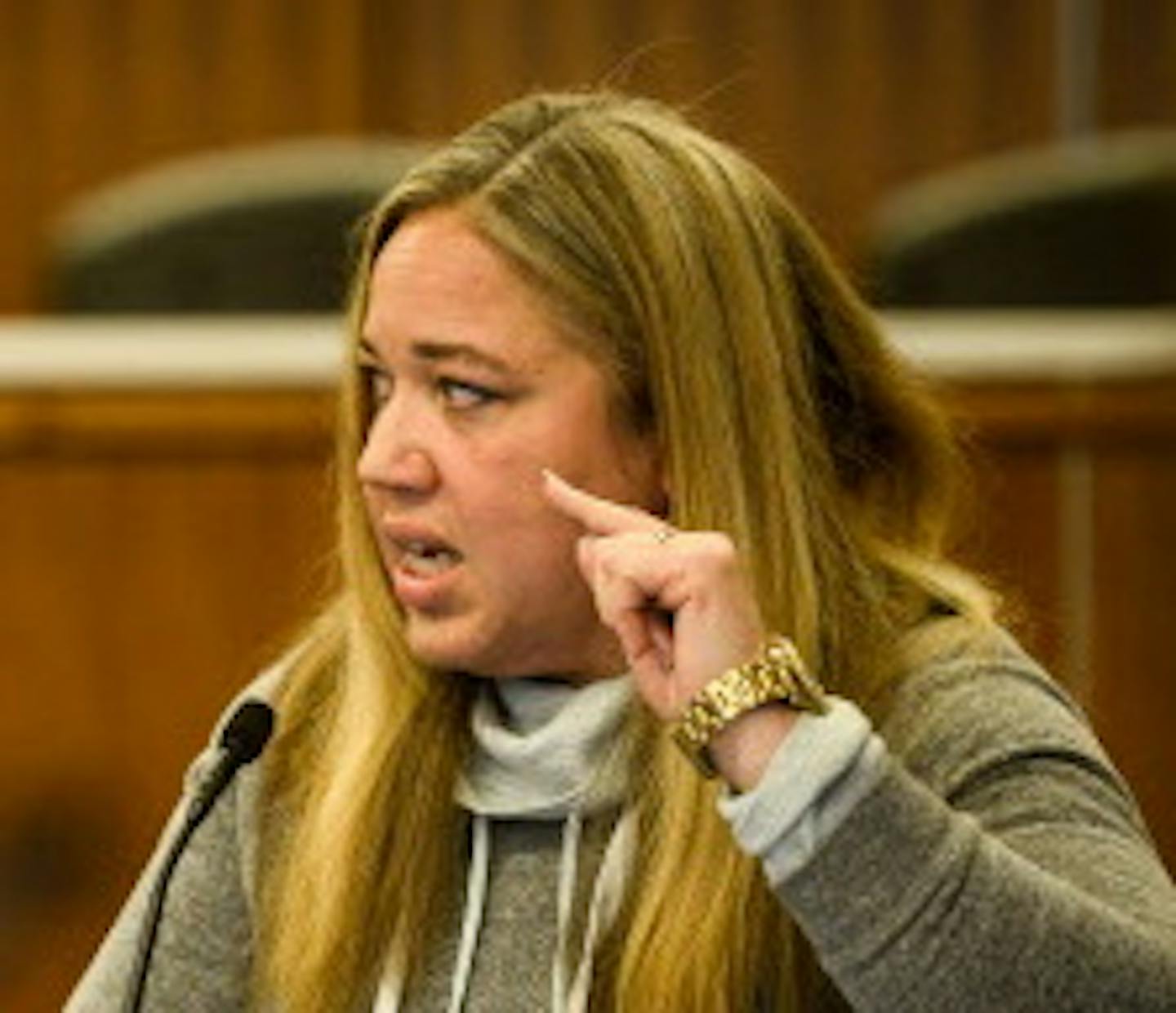 Lucy Laney Principal Mauri Melander spoke to fellow members of the Minneapolis Forum of Principals, members of the Minneapolis Public School board, as a well as superintendent Ed Graff, during Wednesday night's meeting. ] AARON LAVINSKY &#xef; aaron.lavinsky@startribune.com Minneapolis principals are frustrated with the board that governs their district. Last week, the board reversed these administrators' layoffs, including ones to school educators of color, after a group of 100 protested at a s