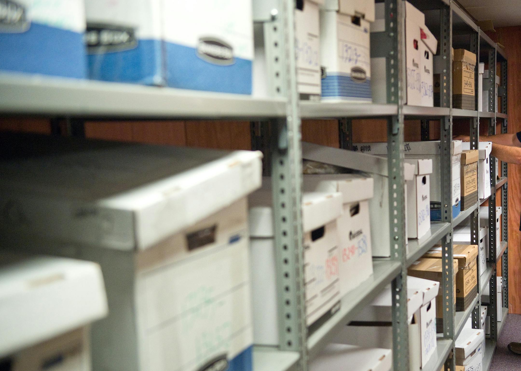 Director of Unclaimed Property, Scott Halvorson completes maintenance inside the Minnesota Department of Commerce's vault of unclaimed funds and property. ] (SPECIAL TO THE STAR TRIBUNE/BRE McGEE) **Scott Halvorson (Director of Unclaimed Property, Minnesota Department of Commerce)