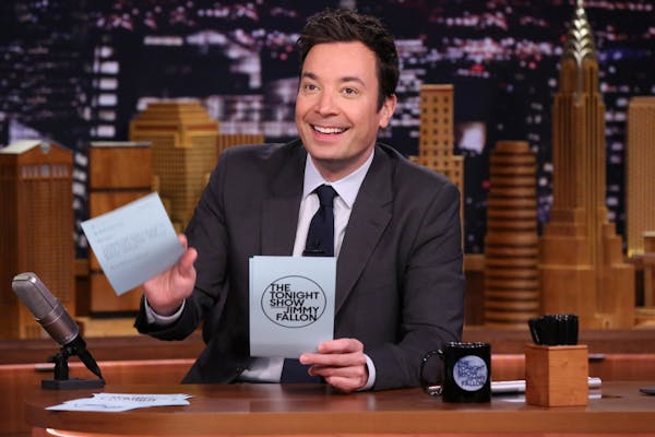 THE TONIGHT SHOW STARRING JIMMY FALLON -- Episode 0601 -- Pictured: Host Jimmy Fallon reads Hashtags on January 12, 2017 -- (Photo by: Andrew Lipovsky