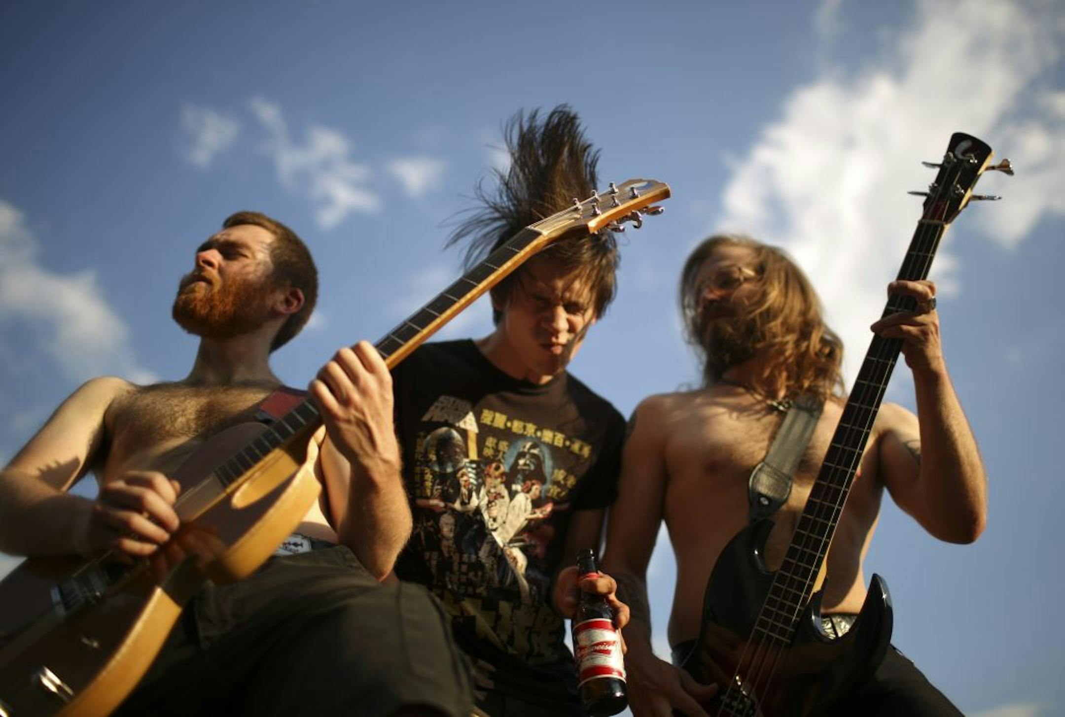 Nightosaur (Andy Webber, Travis Franklin and John Henry) are serious about their metal.