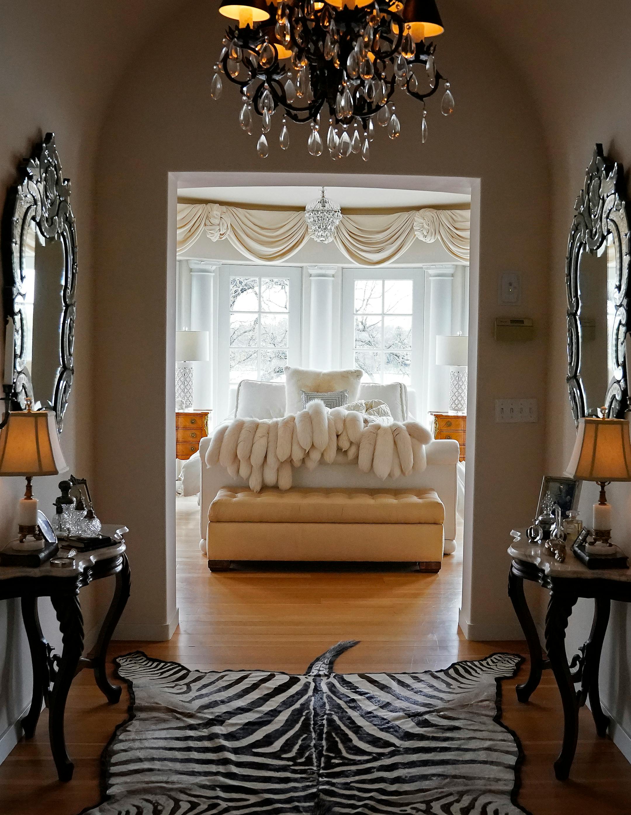 A view into the owner's bedroom.