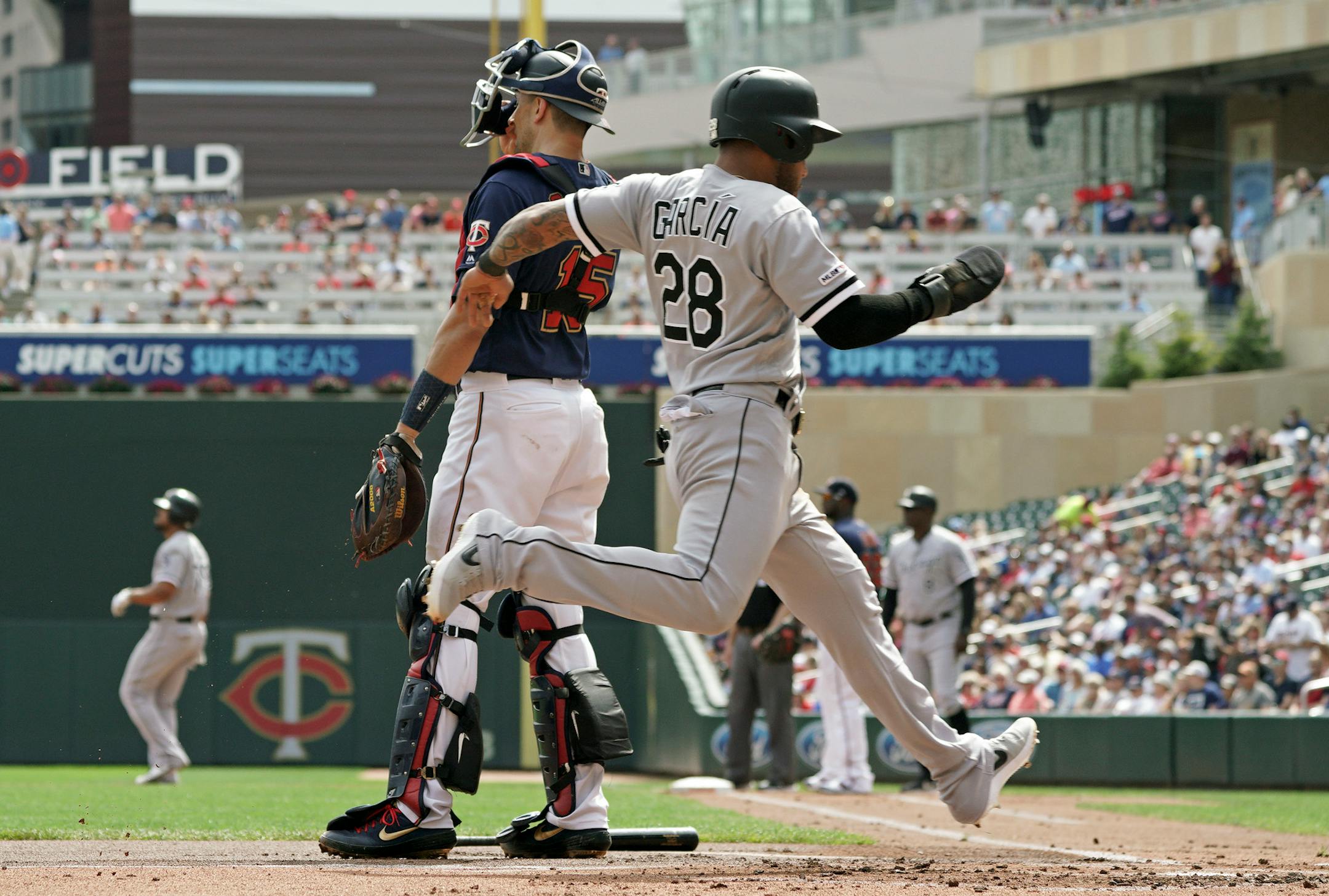 White Sox Leury Garcia scored on a Jose Abreu singled to right, in the 3rd inning. ] Minnesotaq Twins vs Chicago White Sox, Target Field.
brian.peterson@startribune.com
Minneapolis, MN
Wednesday, August 21, 2019