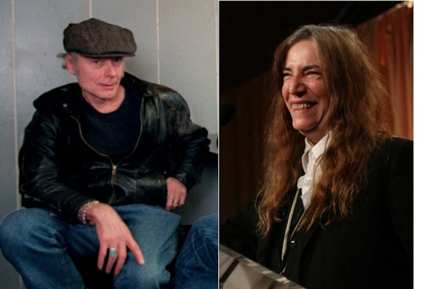 Tony Glover and Patti Smith were friends since her first Twin Cities gig in 1972. / Star Tribune file photos