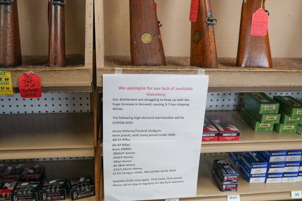 Frontiersman Sports in St. Louis Park is among Minnesota stores seeing an increased demand for guns and ammunition.