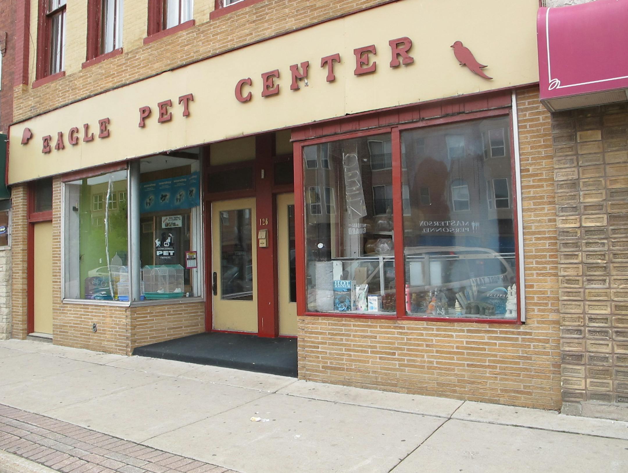 By Erin Adler. The exterior of Eagle Pet Center in downtown Shakopee.