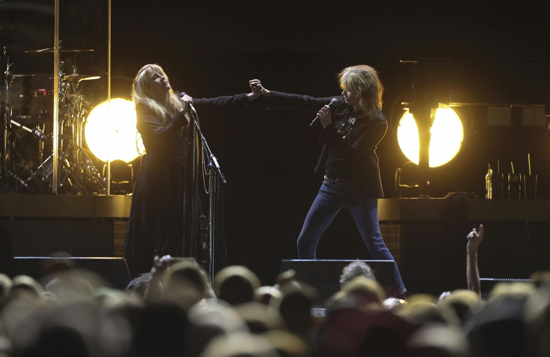 Stevie Nicks was joined by the Pretenders� Chrissie Hynde for a duet on �Stop Draggin' My Heart Around� during her show at Xcel Energy Center Tuesday night.