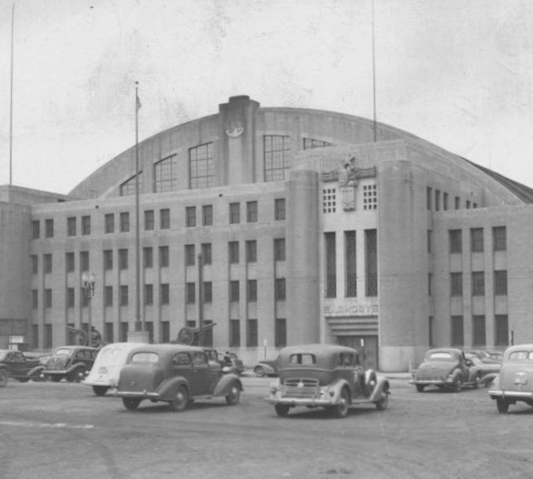 The Minneapolis Armory is pictured shortly after it was completed in the 1930s.
