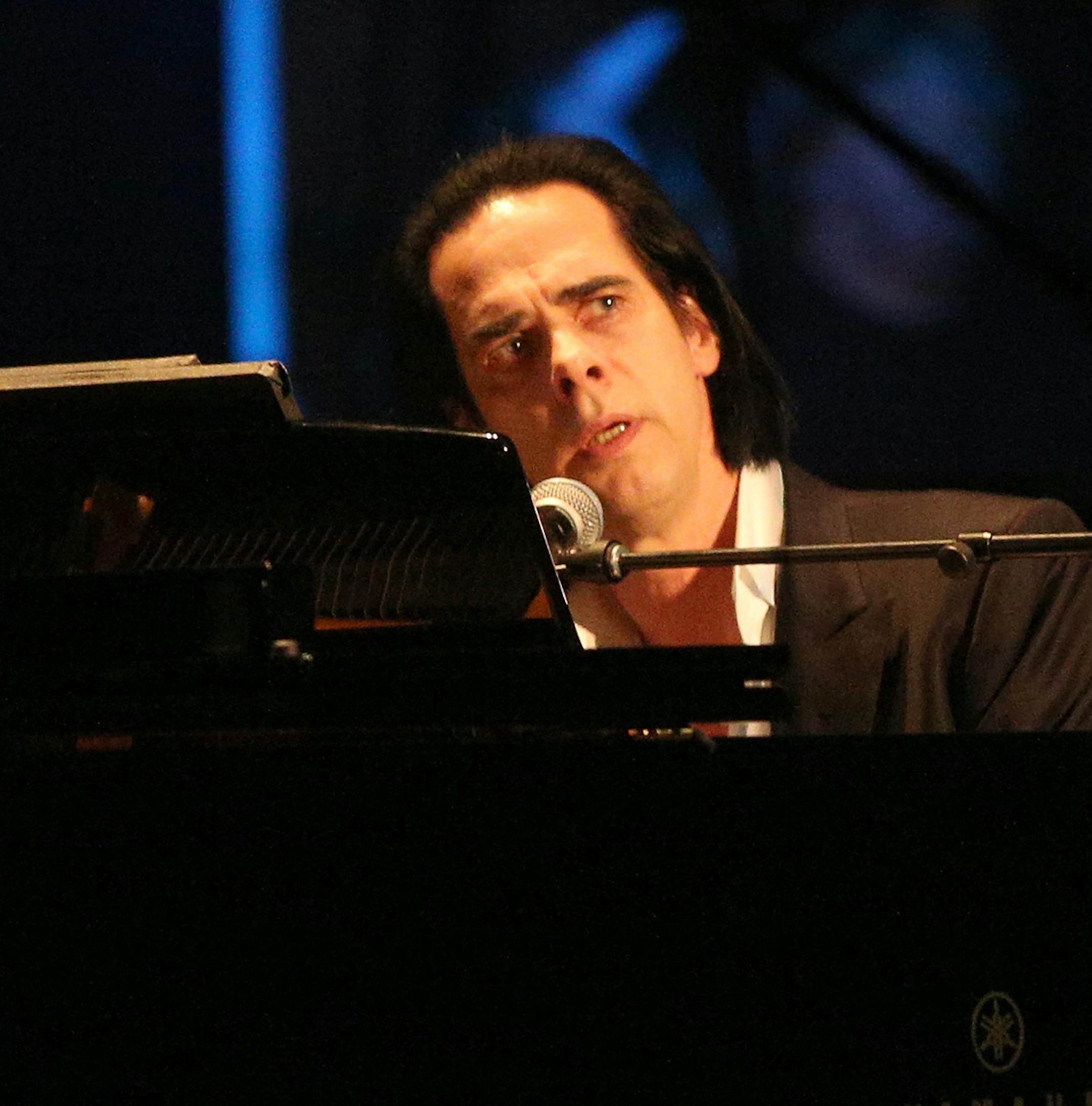Nick Cave performs at the Celebration Of The 60th Anniversary Of Allen Ginsberg's "Howl" at the Theatre at Ace Hotel on Tuesday, April 7, 2015, in Los Angeles. (Photo by Rich Fury/Invision/AP) ORG XMIT: INVW
