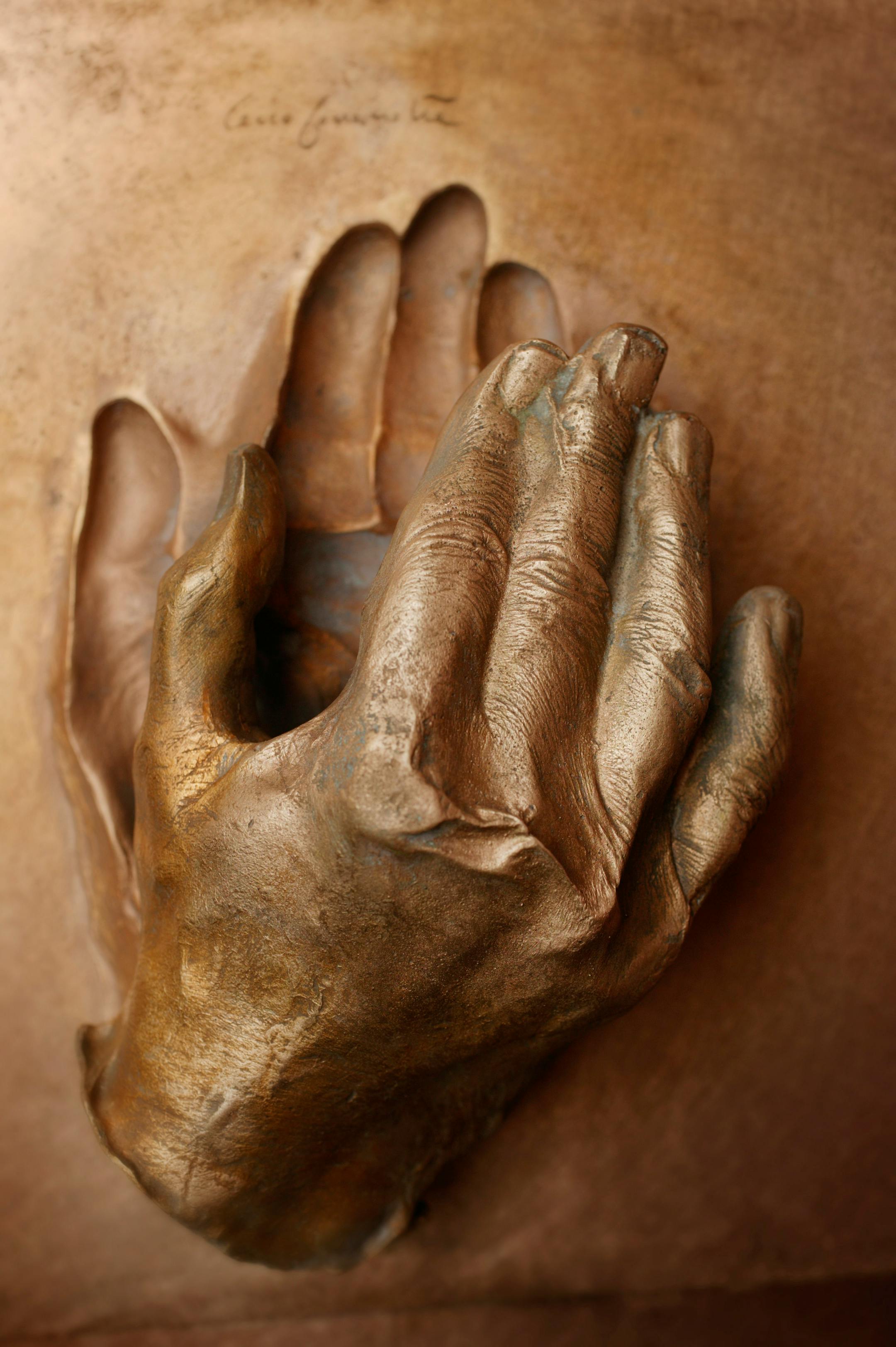 Bronze cast of the hand of Pope John Paul II, October 2002 By Cecco Bonanotte (born 1942) 100 x 100 x 10 cm Office of the Liturgical Celebrations of the Supreme Pontiff, Vatican City State