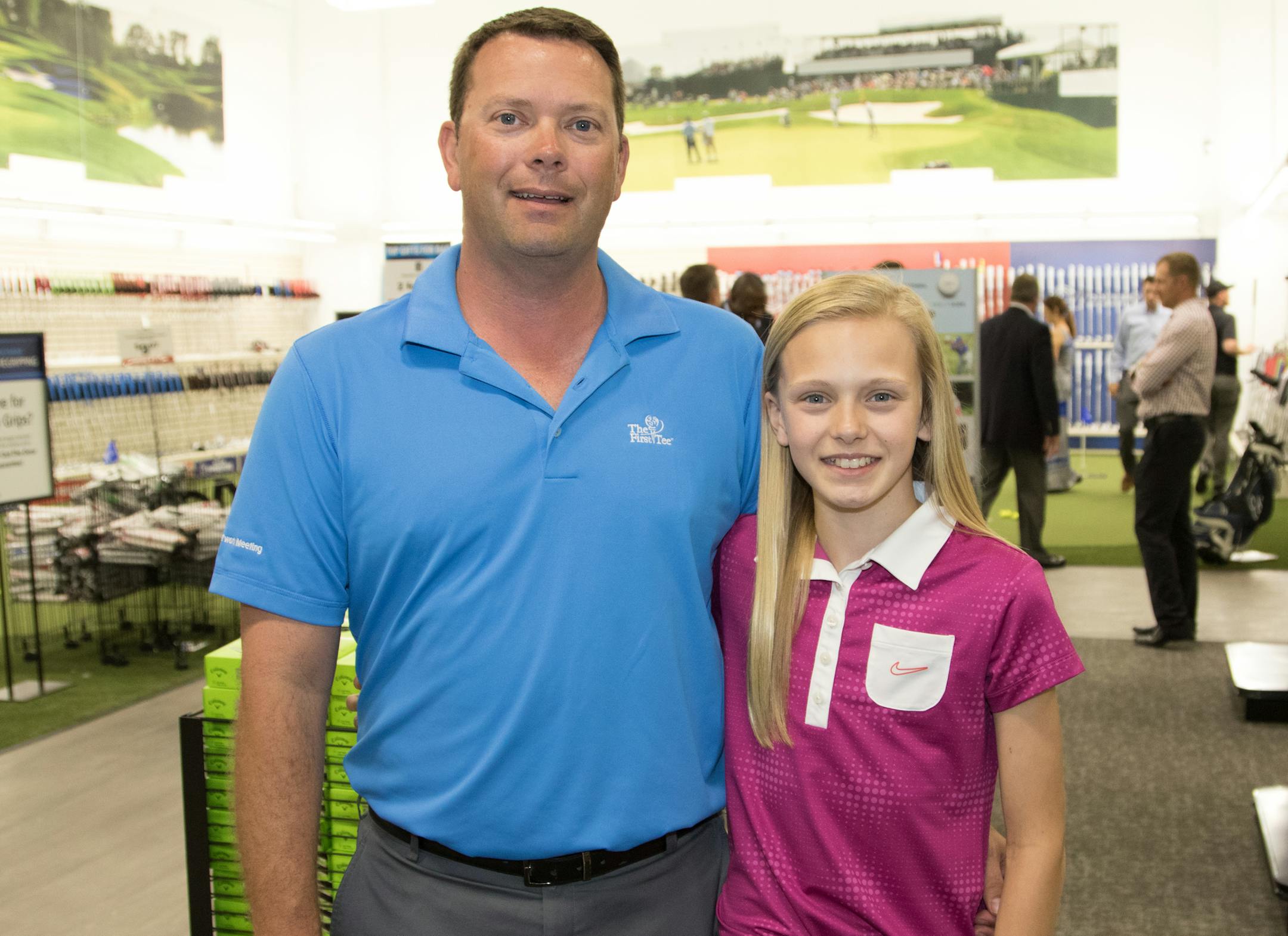 Troy and Kyla Nygaard represent The First Tee at the ribbon cutting ceremony of the PGA Tour Superstore on June 9, 2016 at the PGA Tour Superstore in Minnetonka, Minn. ] Special to Star Tribune, Matt Blewett | matt@mattebphoto.com, Matte B Photography, PGA Tour Superstore, FACE062816 Saxo 846516