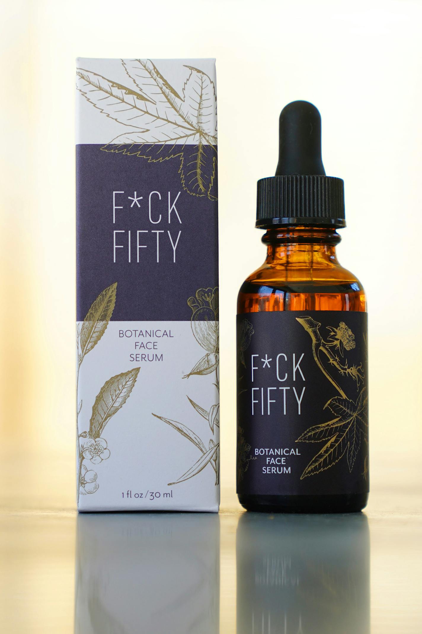 Zelda Curti and Susan Griak's F*ck Fifty botanical face serum. ] ANTHONY SOUFFLE &#x2022; anthony.souffle@startribune.com Zelda Curti and Susan Griak, the pair of beauty-savvy friends who founded F*ck Fifty, a high-end super serum that infuses skin of any age, race or gender sat for a portrait along with their dogs Beamer and Gesso Thursday, Jan. 16, 2020 at Curti's home in Minneapolis. The two first met while walking their dogs.