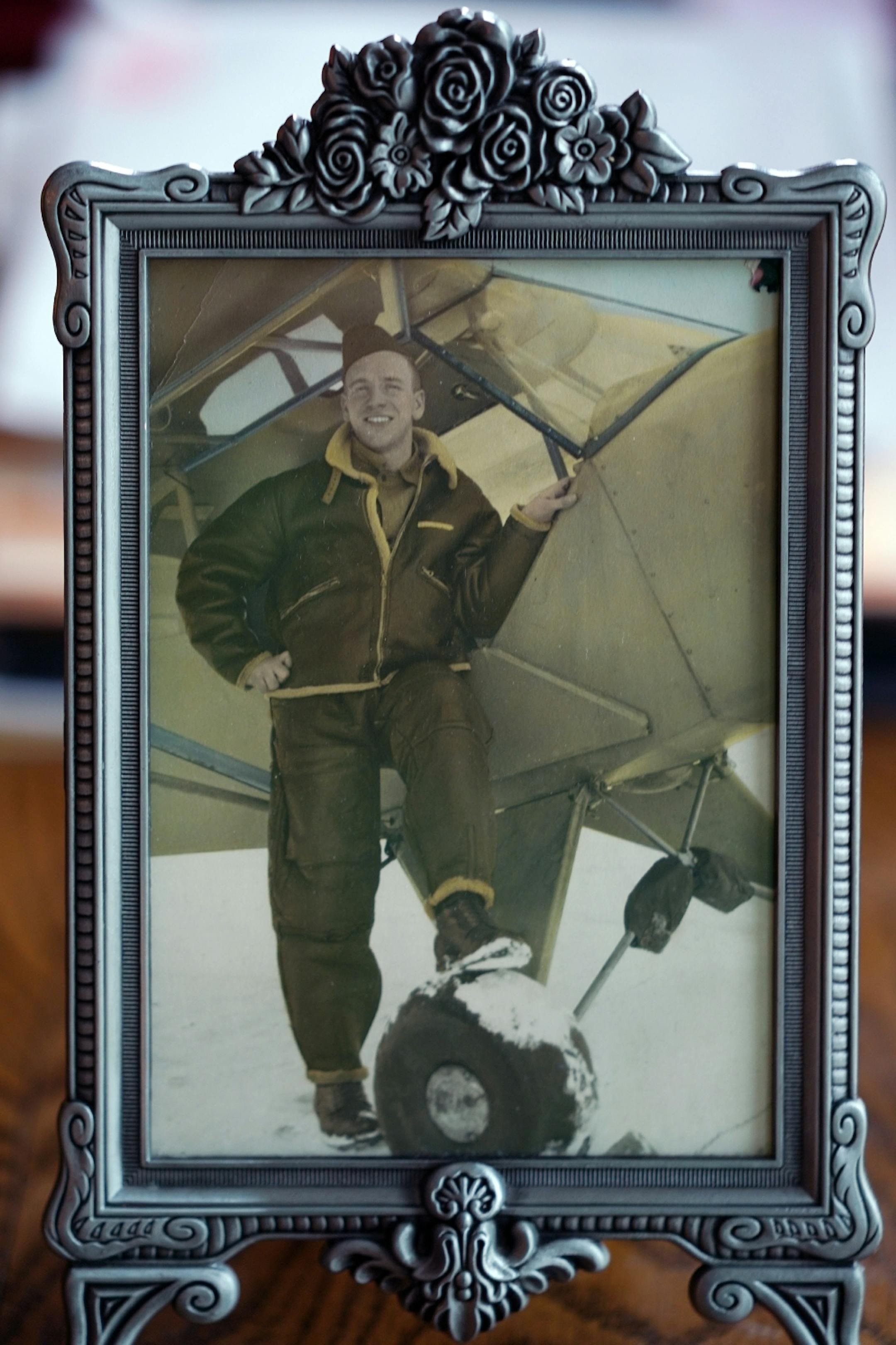 Betty Gerling, widow of Gordon Gerling who masterminded the project, kept a framed portrait of her late husband from his training days at her home.