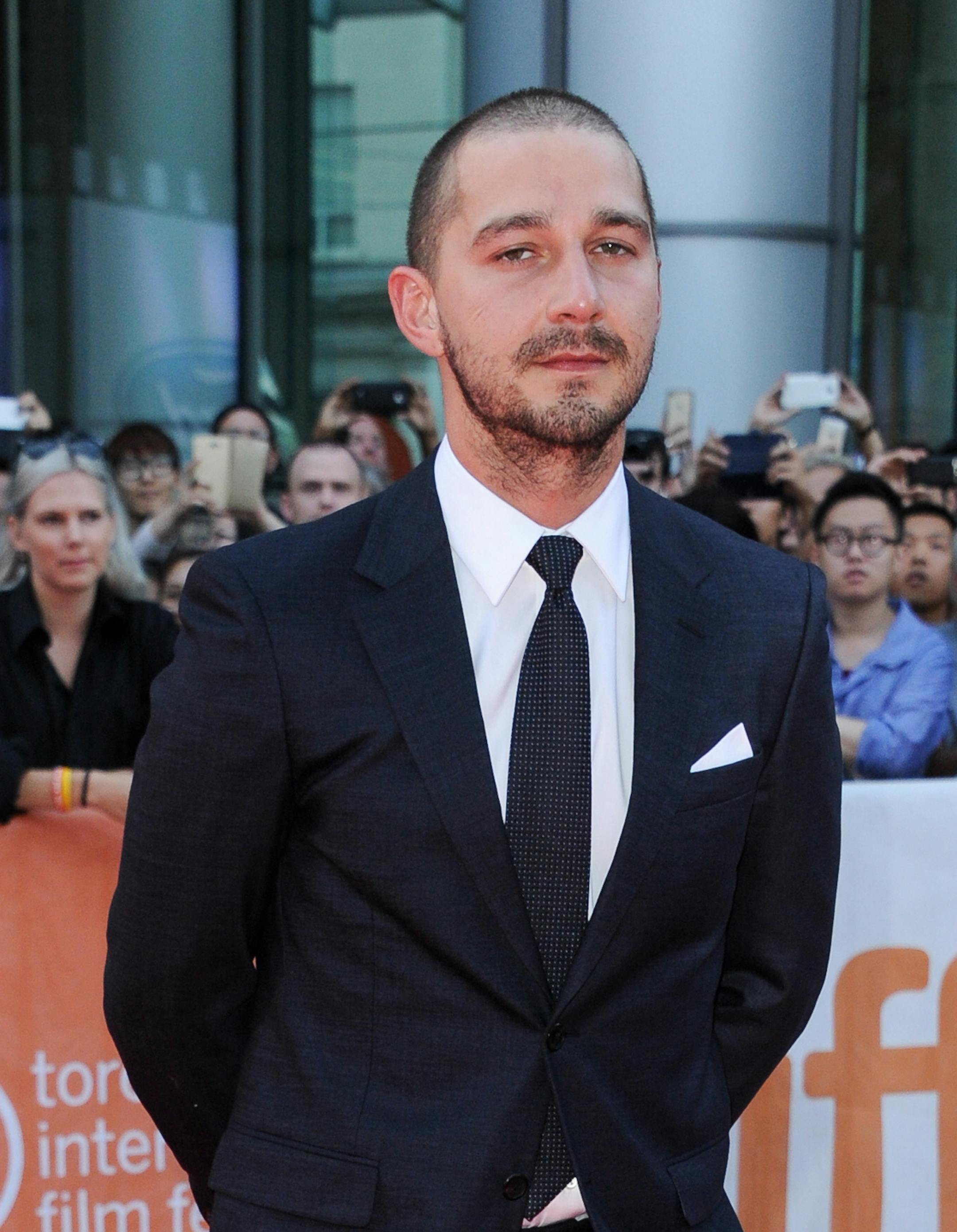 Actor Shia LaBeouf attends a premiere for "Man Down" on day 6 of the Toronto International Film Festival at Roy Thomson Hall on Tuesday, Sept. 15, 2015, in Toronto. (Photo by Richard Shotwell/Invision/AP) ORG XMIT: INVW
