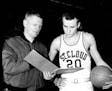 Marlowe "Red" Severson, left, died last week at 89. He was a mercurial presence in 11 seasons as the basketball coach at St. Cloud State.