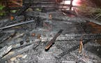 A photo posted on Twitter by the St. Paul Fire Department showed this charred wooden structure, set ablaze between Sunday night and Monday morning. St