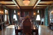 The dining room of the James J. Hill House, a local example of the Gilded Age.