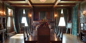 The dining room of the James J. Hill House, a local example of the Gilded Age.