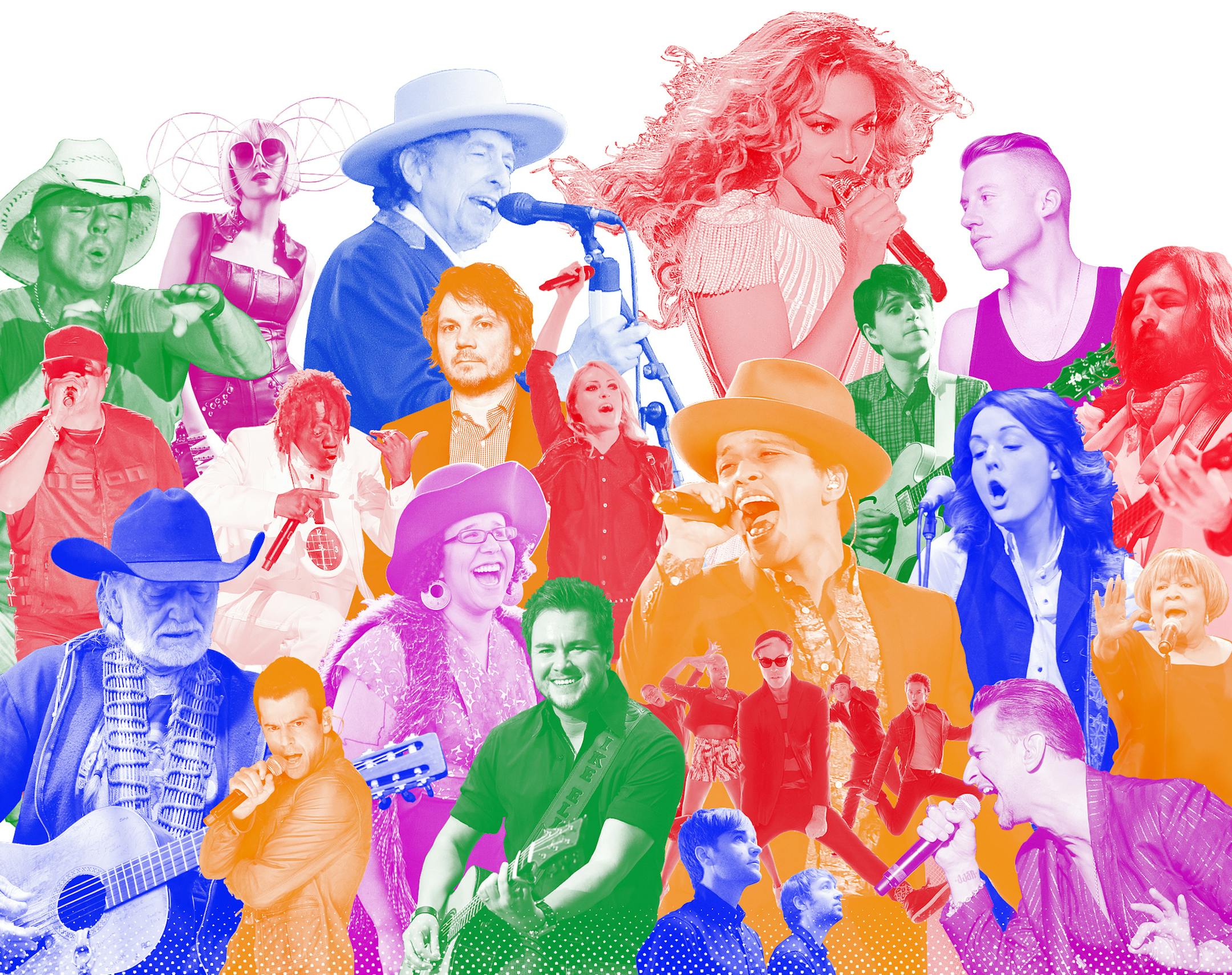 2013 Summer Music Preview Photo illustration from wire and Star Tribune photos