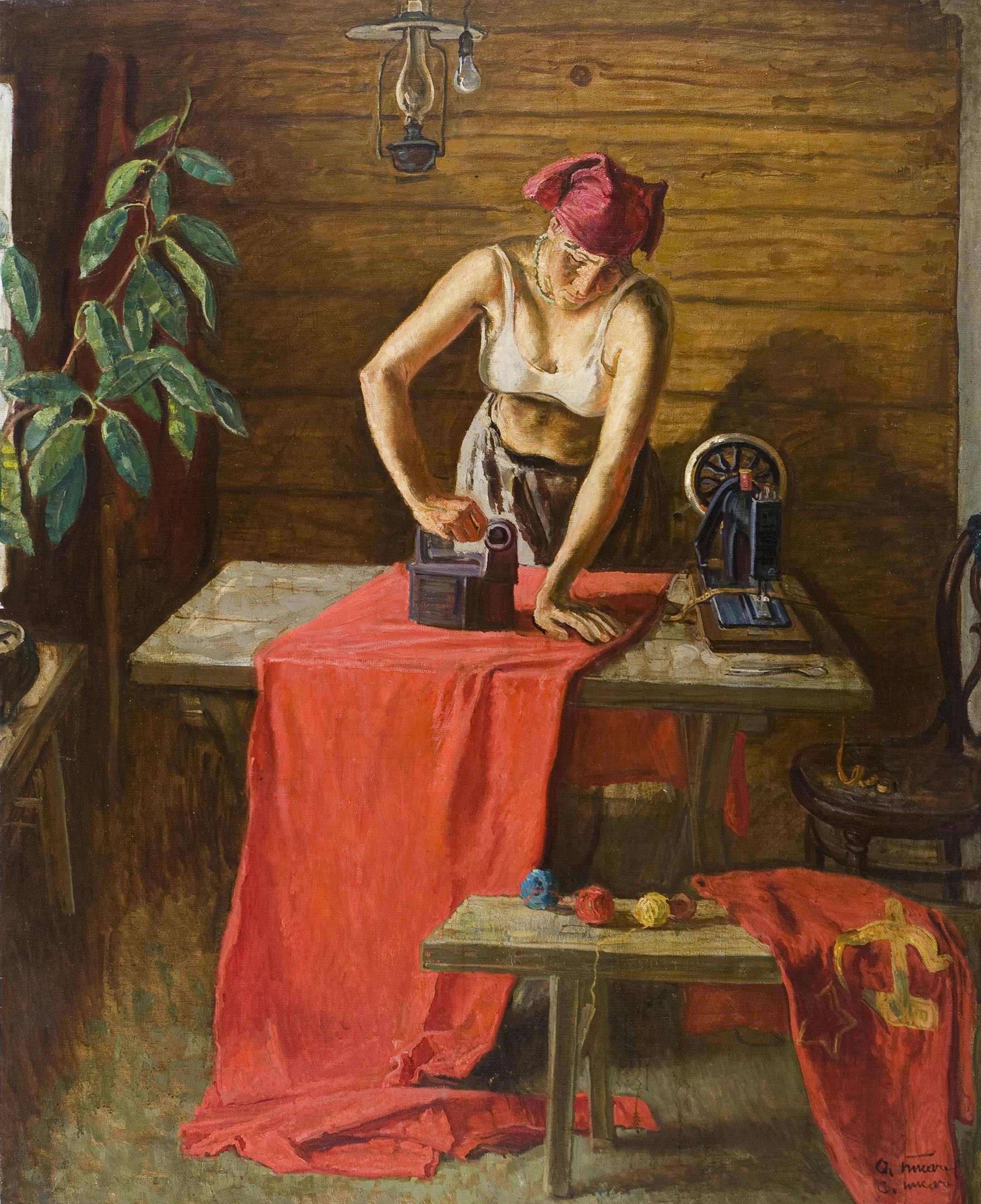 Provided by the Museum of Russian Art Tkachev and Sergei P. Tkachev, "On the Eve of the October Holiday", 1970-1975