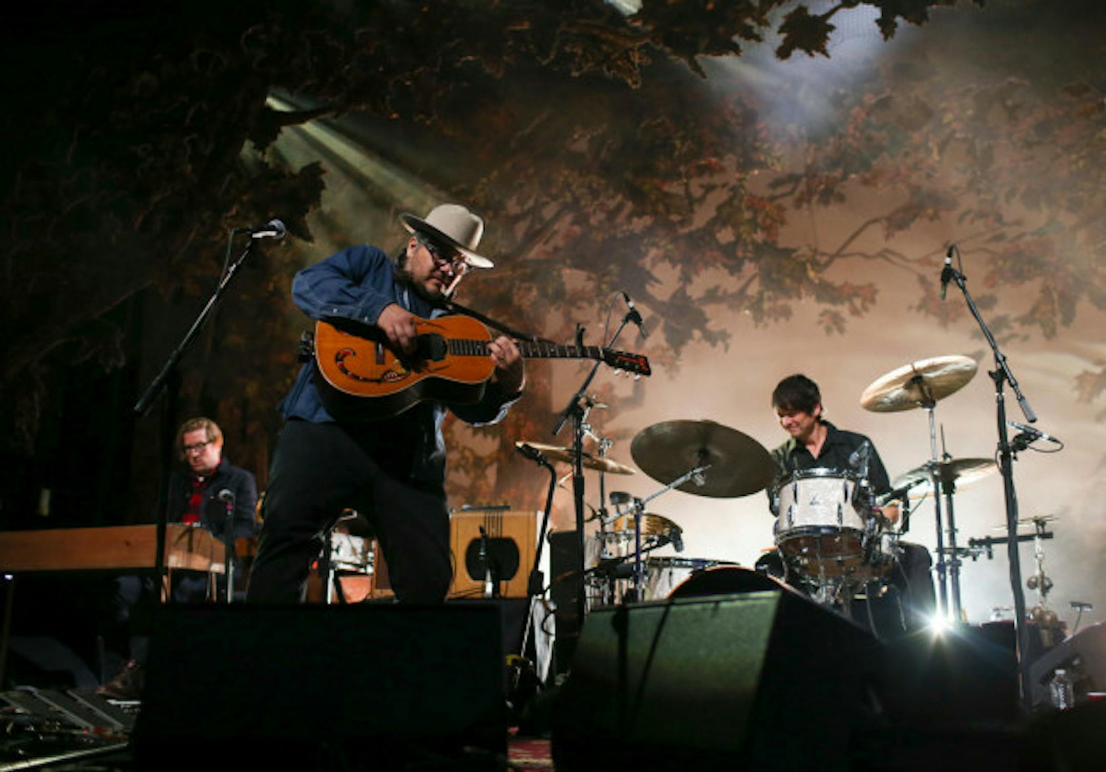 Jeff Tweedy steered Wilco through 26 tunes Wednesday for the first gig in a three-night stand at the Palace Theatre in St. Paul. / Jeff Wheeler, Star Tribune