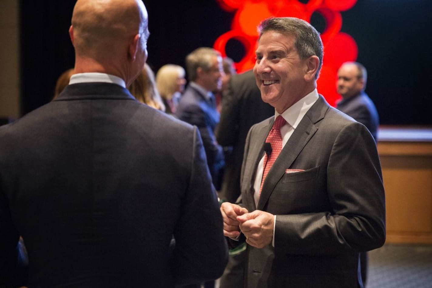 Brian Cornell, the CEO of Target, mingles before speaking at Target's annual Marketing Partner Summit at the Minneapolis Convention Center on Tuesday, August 11, 2015.