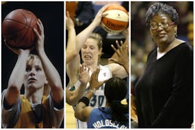 Three new additions of the Minnesota Sports Hall of Fame helped raise women’s basketball in their eras with their contributions (from left): Carol A