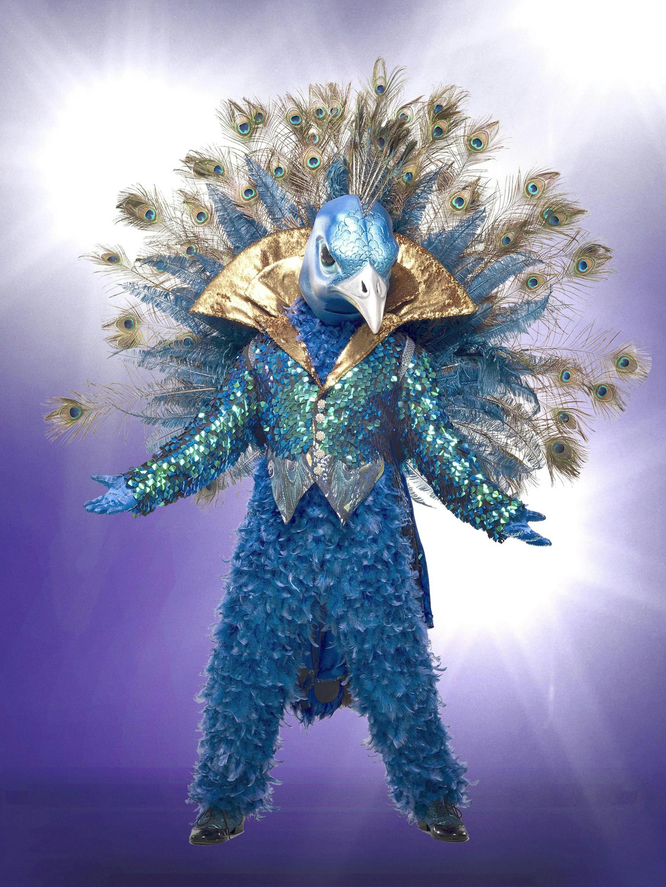 The Peacock is one of the mystery singers in Fox's new variety show, "The Masked Singer," which premieres Jan. 2. The show features celebrities incognito whose identiy must be determined by the audience and by a studio panel. (Fox) ORG XMIT: 1261005