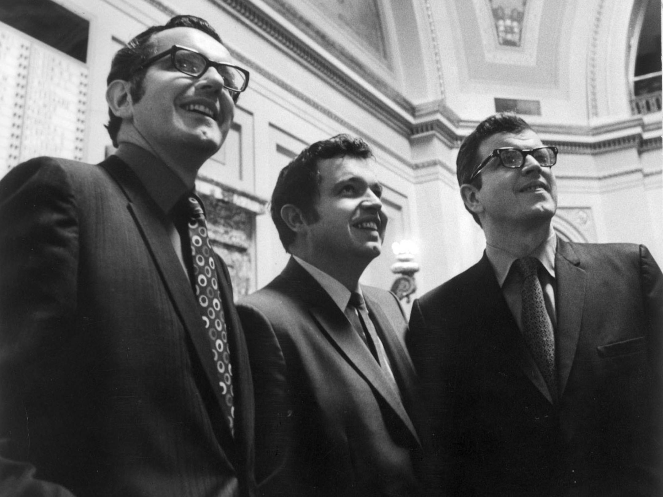 Future Gov. Rudy Perpich, a dentist, was among the crop of "liberals" in the 1969 Legislature. When he became lieutenant governor in 1971, his brothers George, center, and Tony, right — both state senators who also were dentists — joined him at the Capitol to mark the occasion.