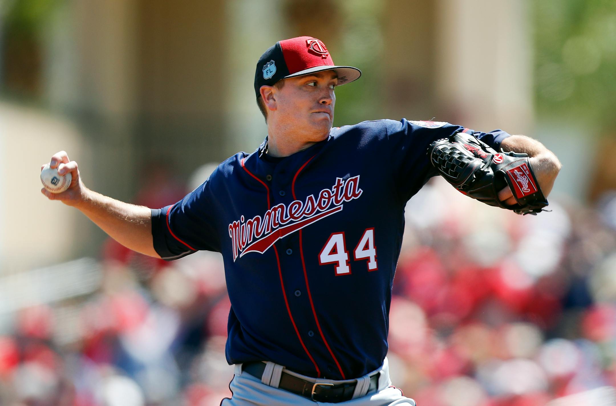 Twins starter Kyle Gibson, shown pitching against the Cardinals on March 16, pitched six shutout innings on four hits with four strikeouts on Sunday against the Red Sox.
