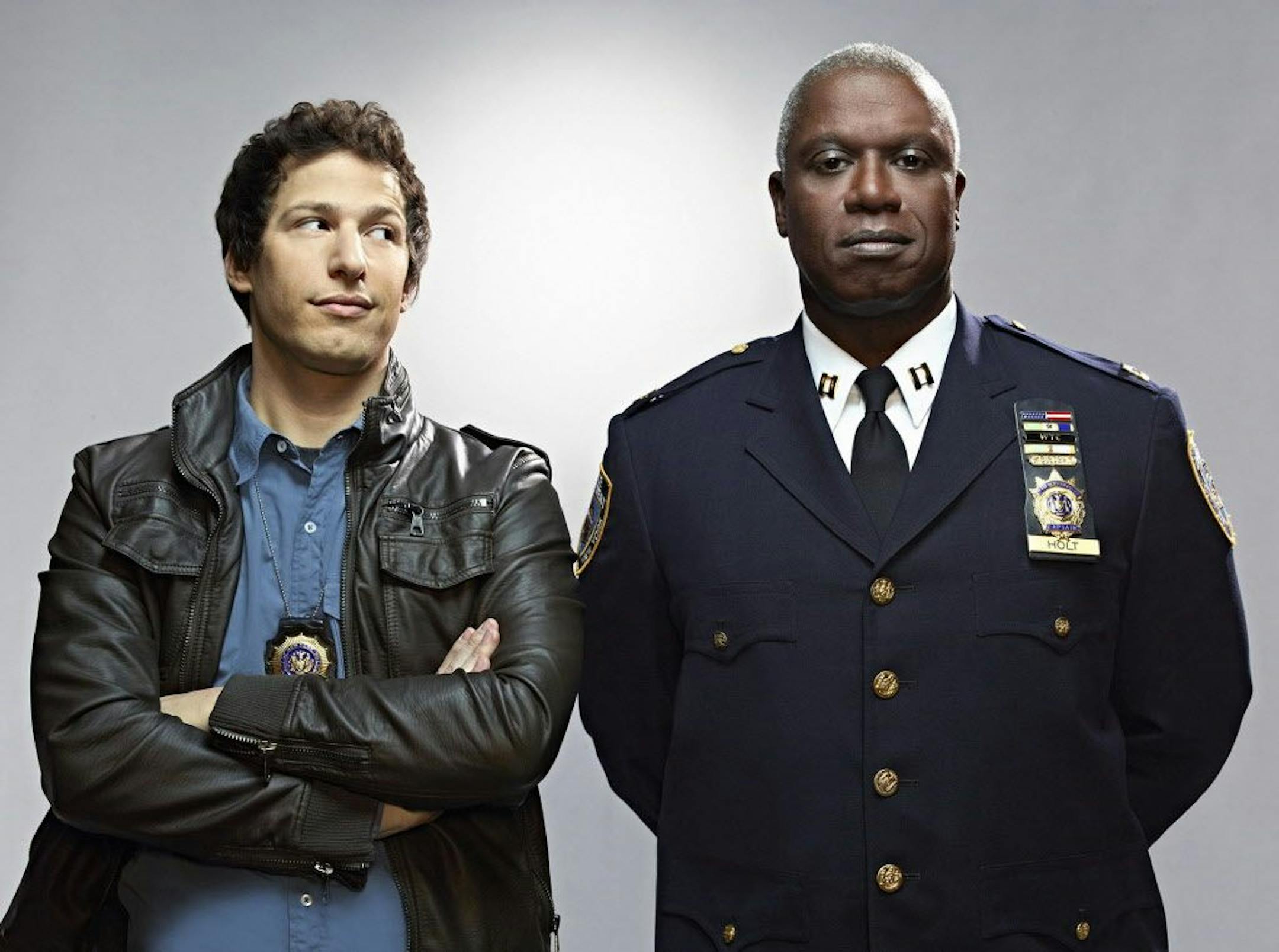Andy Samberg, left, and Andre Braugher of "Brooklyn Nine-Nine."