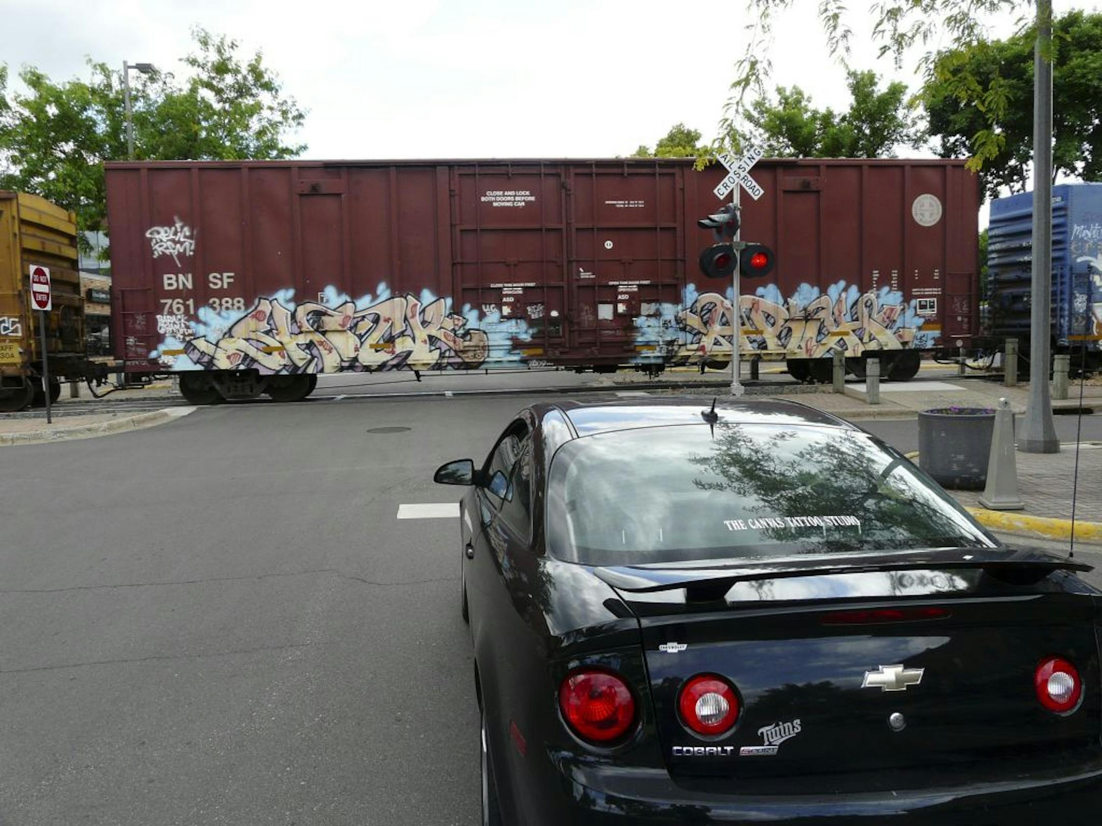 Train stop in Shakopee.