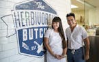 Herbivorous Butcher co-owners, and siblings, Aubry and Kale Walch in their Minneapolis store in 2019. 
