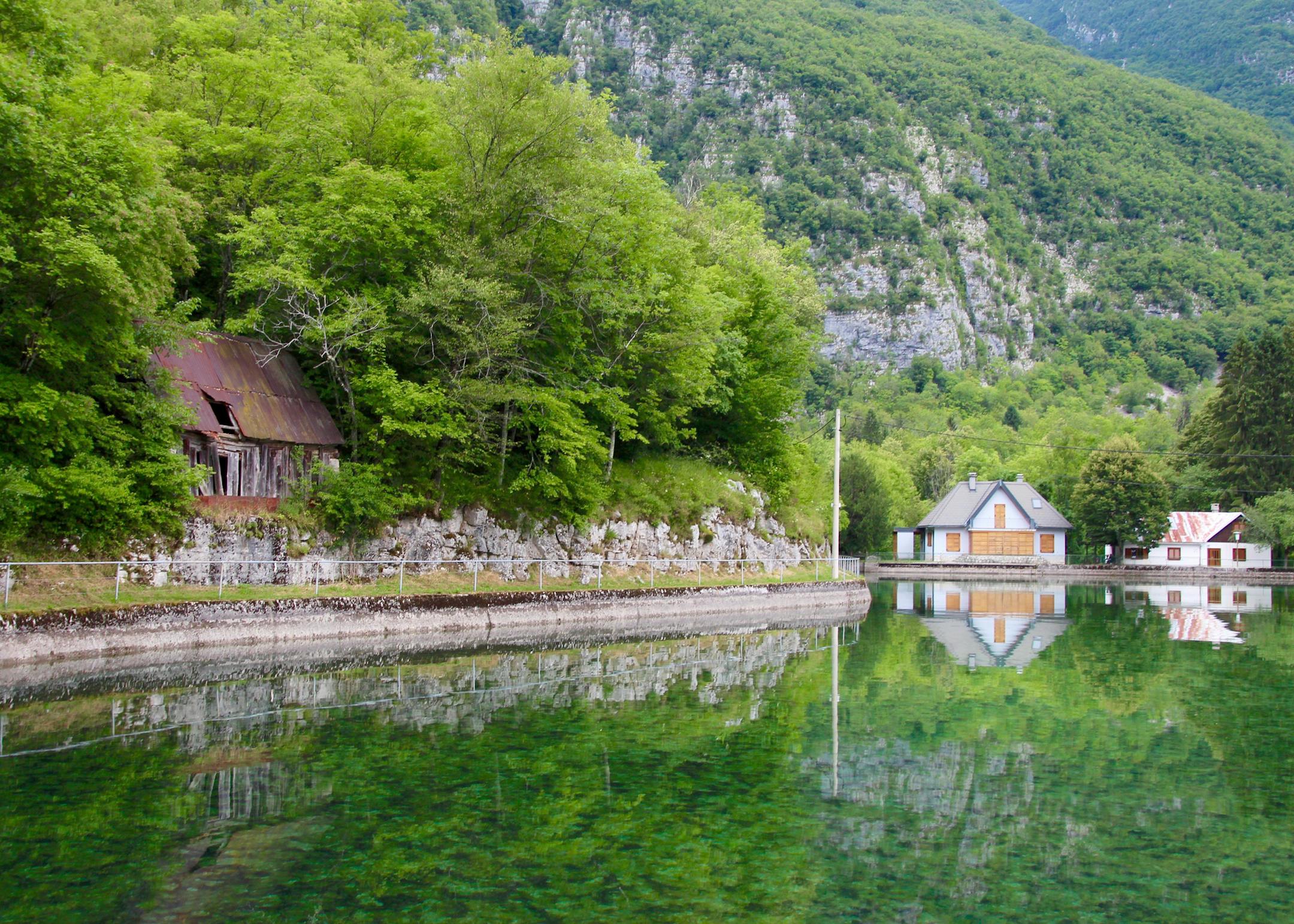 A reservoir near the Virje Waterfall--an easy hike from Bovec, Slovenia. By Elizabeth Foy Larsen, special to the Star Tribune