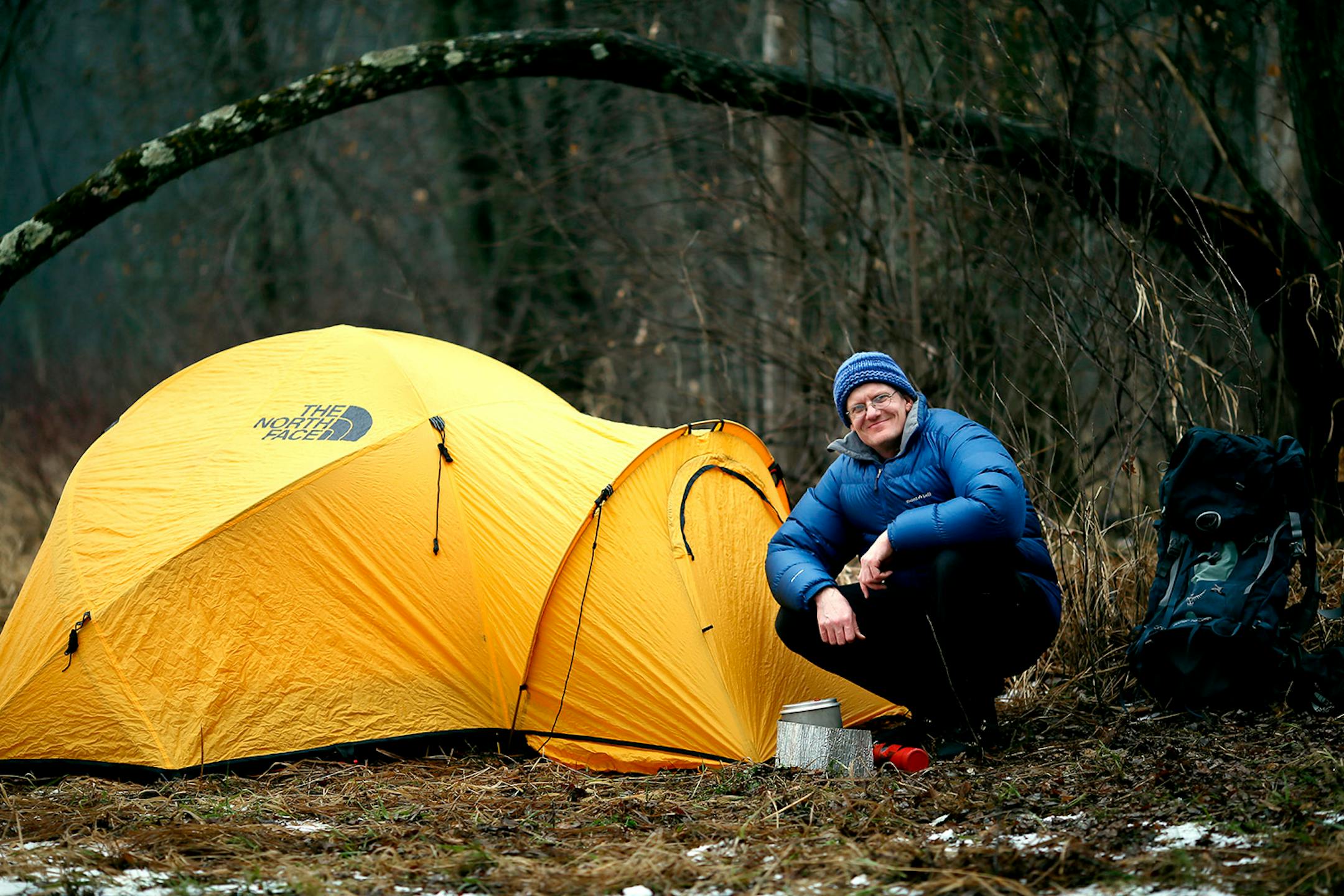 Bear Paulsen makes camping a year-round endeavor.