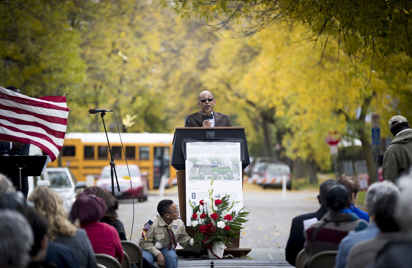 Historian Dr. David V. Taylor was the keynote speaker at a groundbreaking ceremony for Rondo Commemorative Plaza on Friday, October 14, 2016, in St. Paul, Minn. ] RENEE JONES SCHNEIDER &#x2022; renee.jones@startribune.com