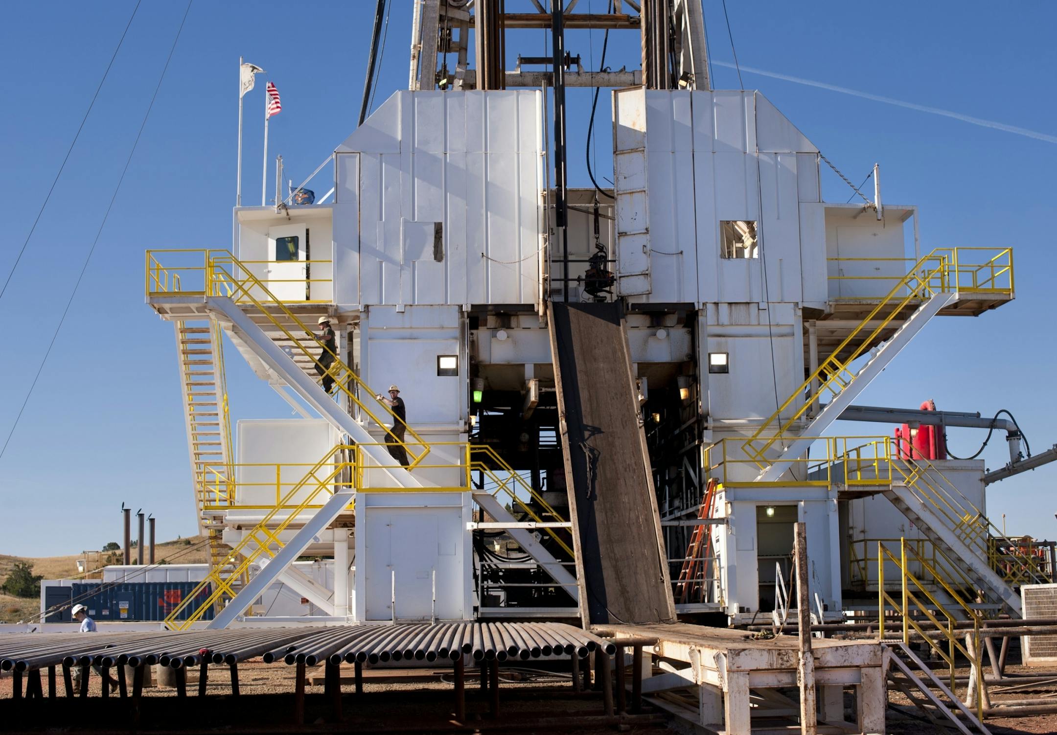 Kodiak Oil & Gas Corp oil drilling rig unit 118 near Watford City, North Dakota.