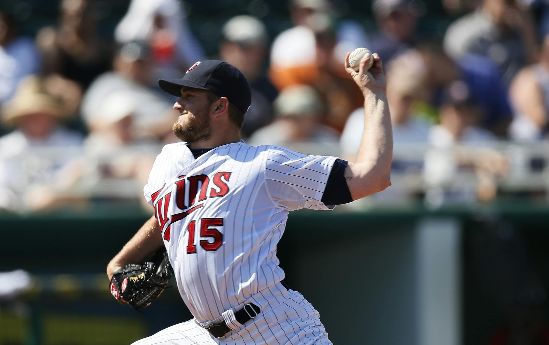 Glen Perkins pitched during the Twins and Tampa Bay Rays spring game Sunday Feb.24, 2013 at Hammond Stadium in Fort Myers , FL. Tampa beat Minnesota 10-7 JERRY HOLT • jerry.holt@startribune.com