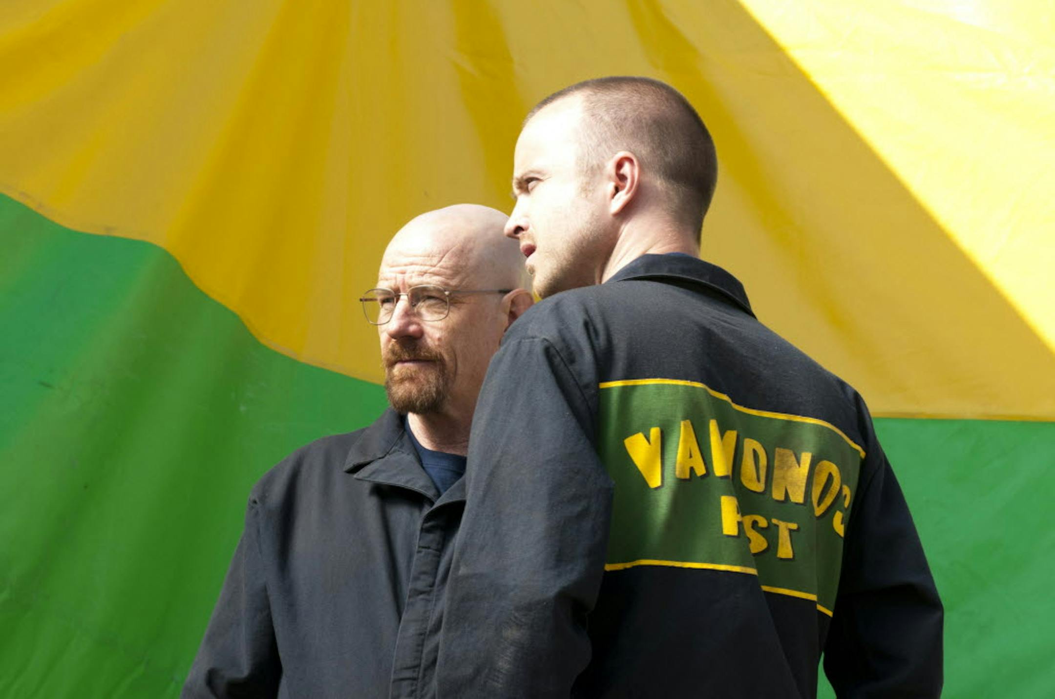 Bryan Cranston, left, and Aaron Paul in "Breaking Bad."