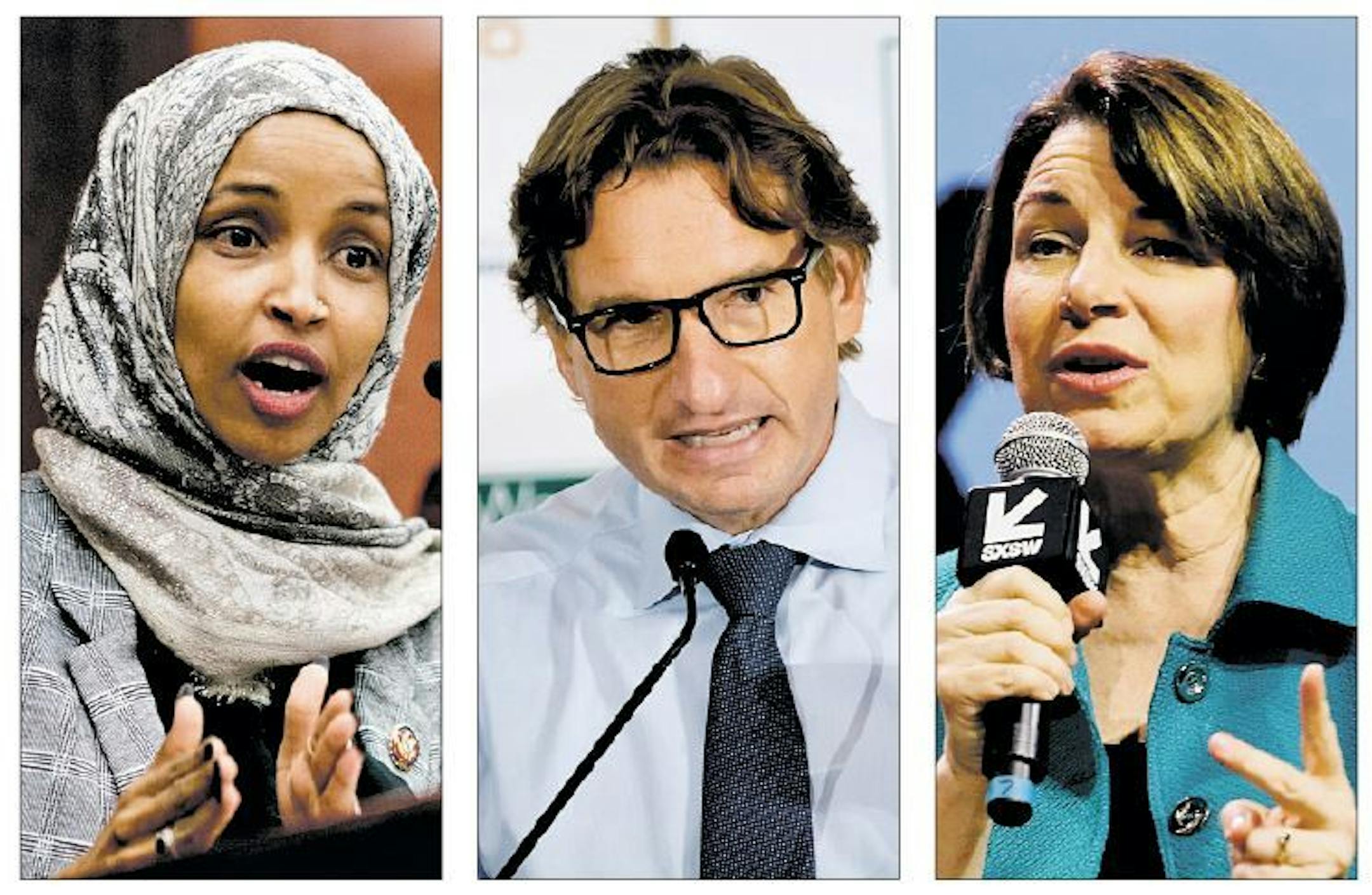 A fight for control: Rep. Ilhan Omar, D-Minn., left, has quickly established her willingness to say what she wants. More centrist Democrats such as Rep. Dean Phillips and Sen. Amy Klobuchar are left trying to steer the party's course.