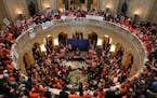 Advocates packed all three floors of the State Capitol rotunda during a rally calling for sensible gun laws sponsored by Protect Minnesota. ] ANTHONY 