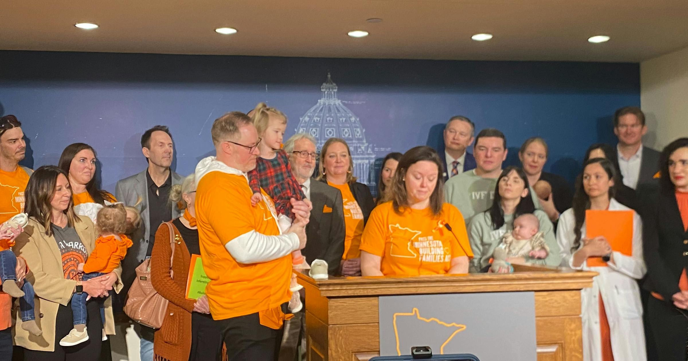 Minnesota families rally behind bill to require insurance companies to cover infertility treatment Minnesota families rally behind bill to require insurance companies to cover infertility treatment