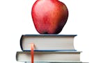 Stack of books with a apple. Photo with clipping path. Similar photographs from my portfolio:
