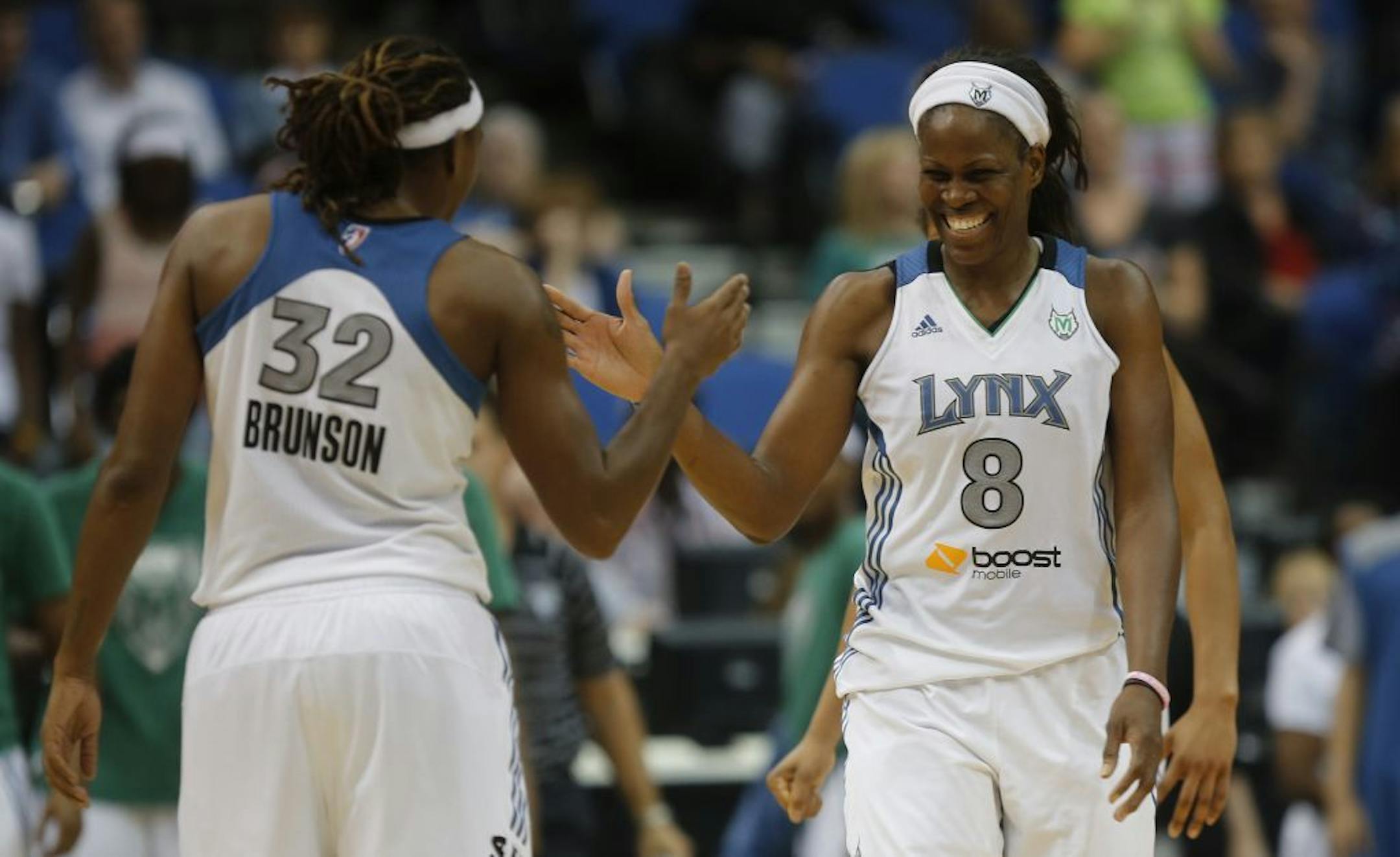 Rebekkah Brunson and Taj McWilliams-Franklin.